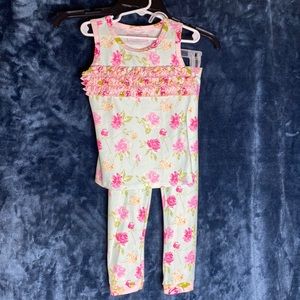 Girls sweethoney tank top and pants outfit set